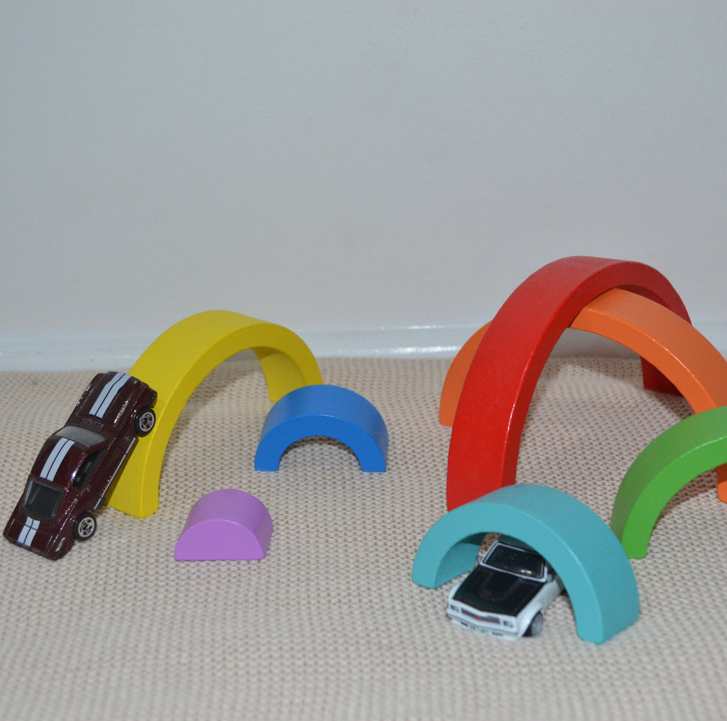 Wooden Rainbow Stacking Blocks