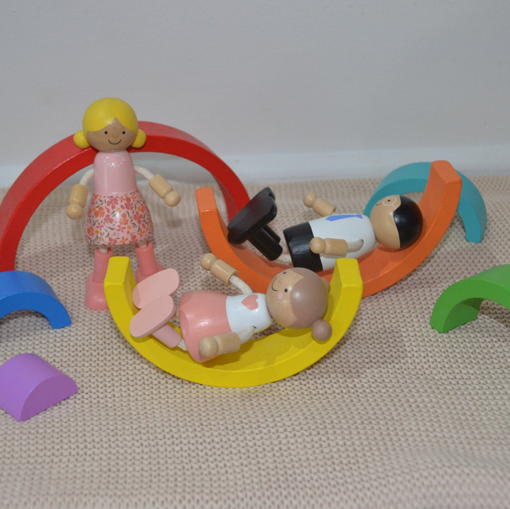 Wooden Rainbow Stacking Blocks